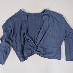 Aerie long sleeve crop top/sweater with open tie back medium lounge